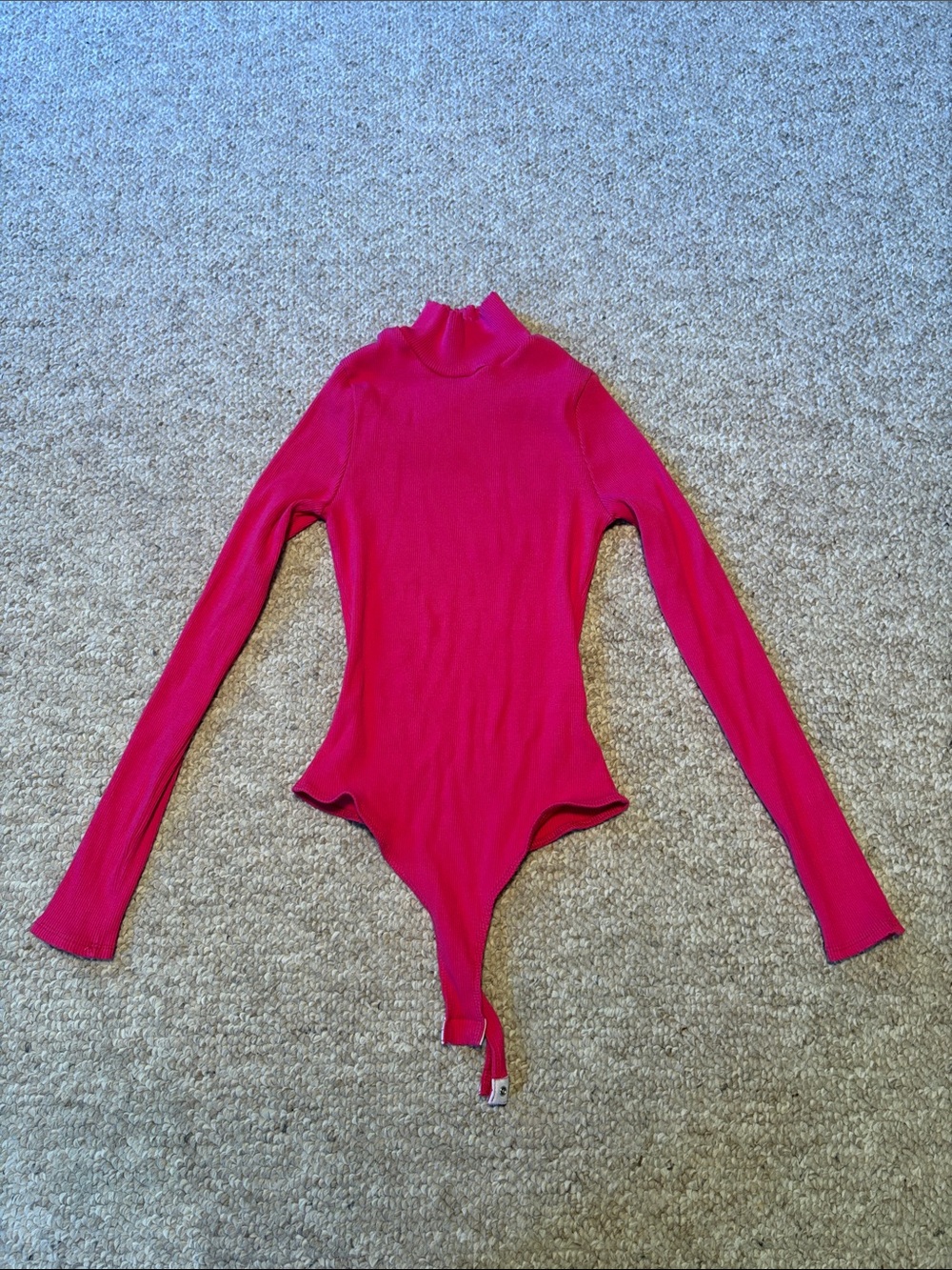 Lulu's Bright Fuchsia Long-Sleeve Turtleneck Bodysuit